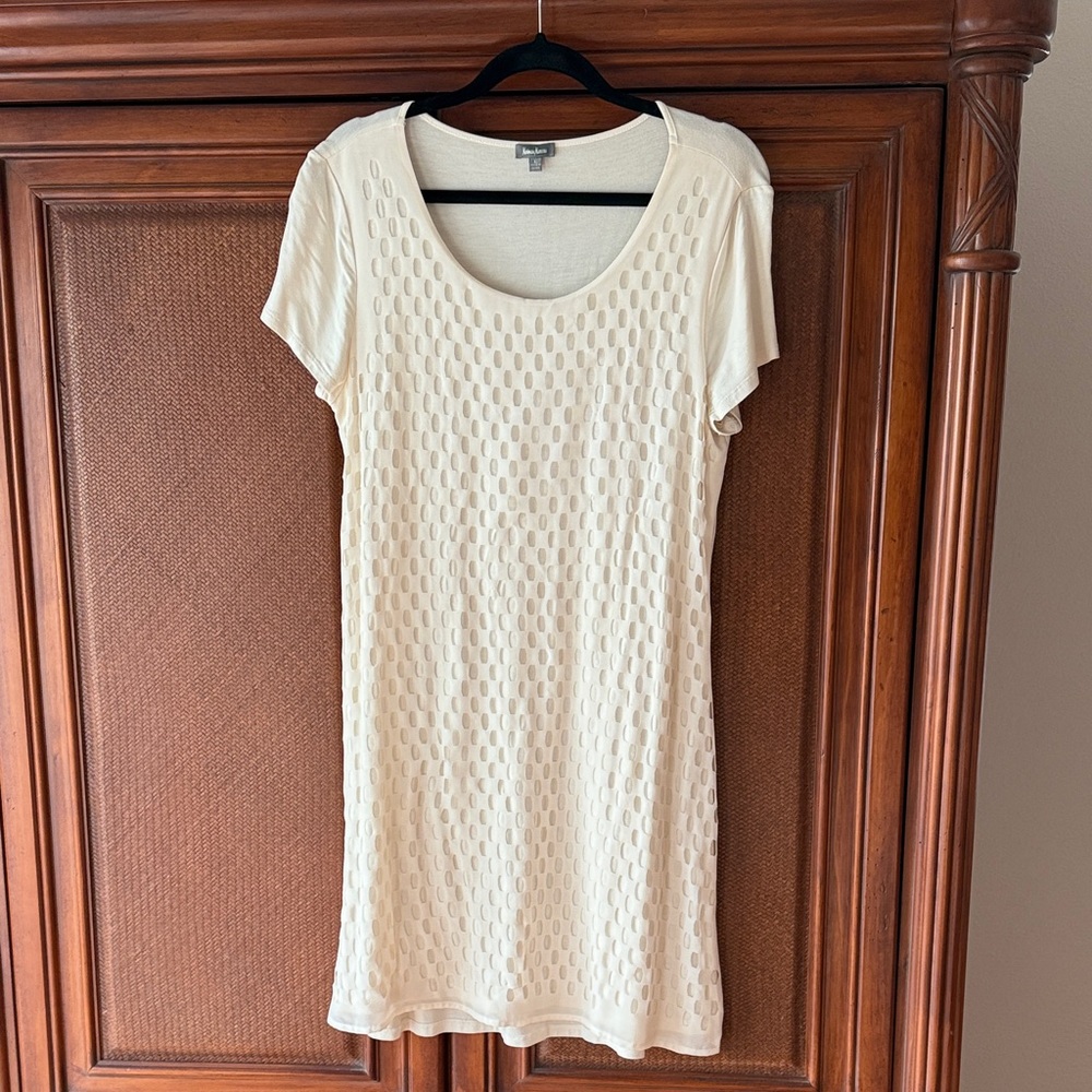 Cream Textured Women's Dress